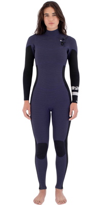 2026 Hurley Womens Plus 4/3mm Chest Zip Wetsuit WFS0012403 - Vintage Iris